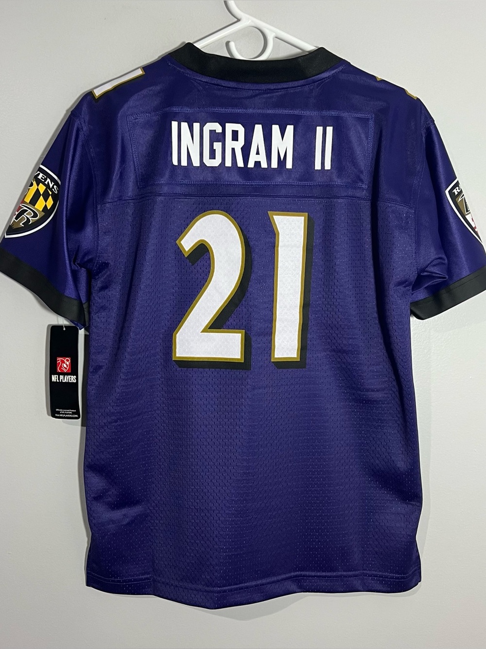 Pro Line NFL Baltimore Ravens Mark Ingram Purple Football Jersey Youth Large